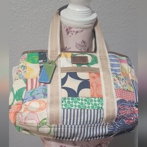 Coach Multicolor Patchwork Tote